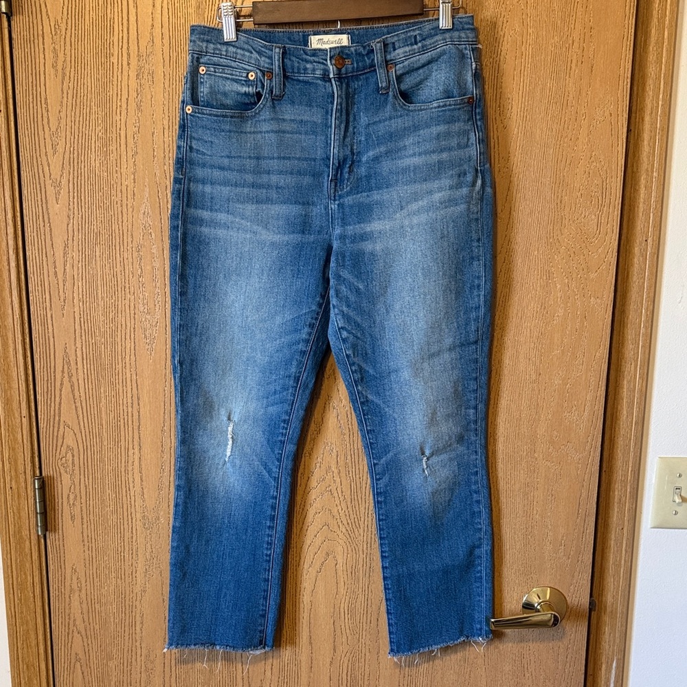 Madewell Denim Raw Hem Cropped Jeans